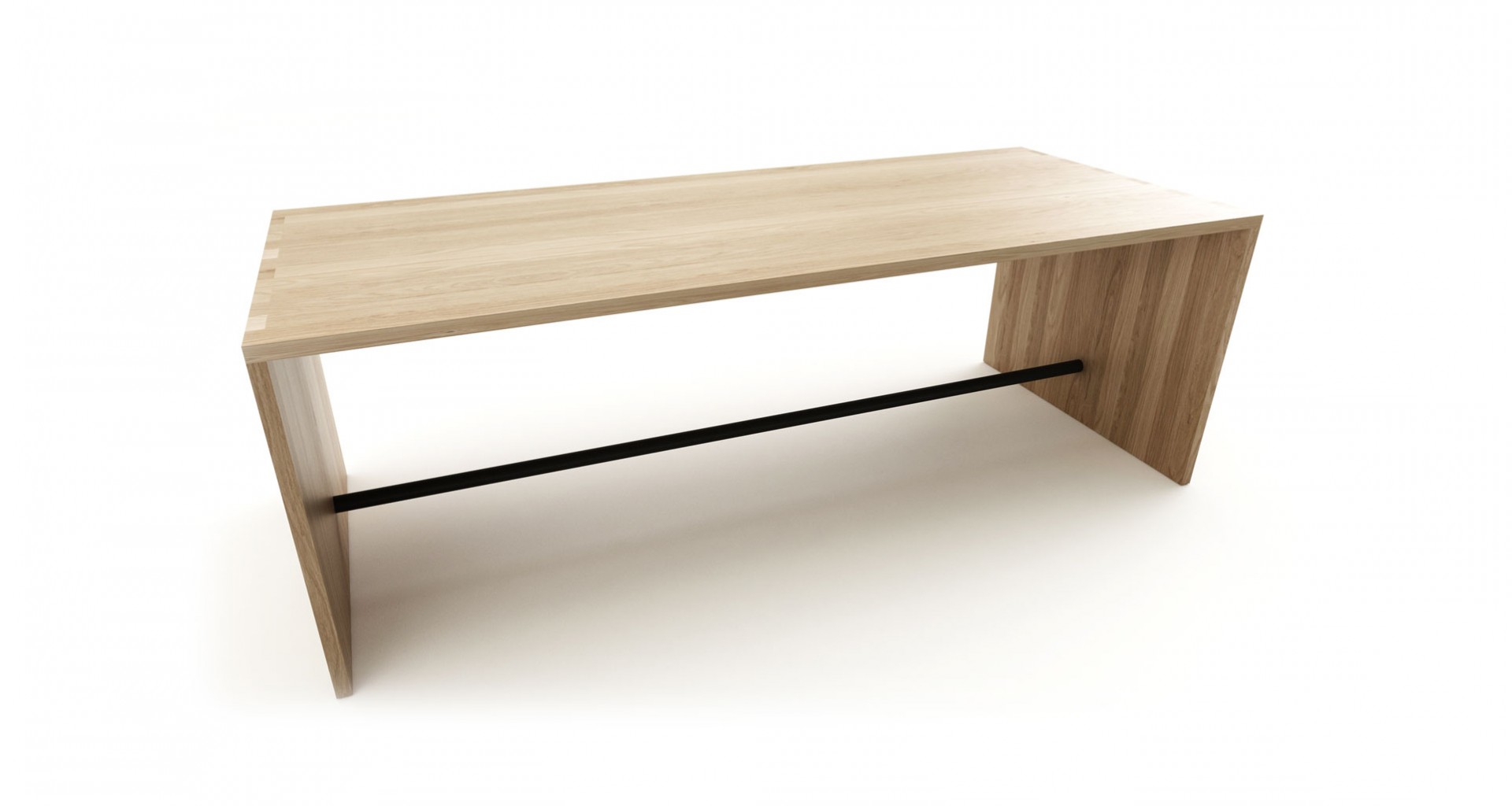 Masívny jedálenský stôl PLAN z dubového dreva, dubový minimalistický stôl, masívny dubový jedálenský stôl