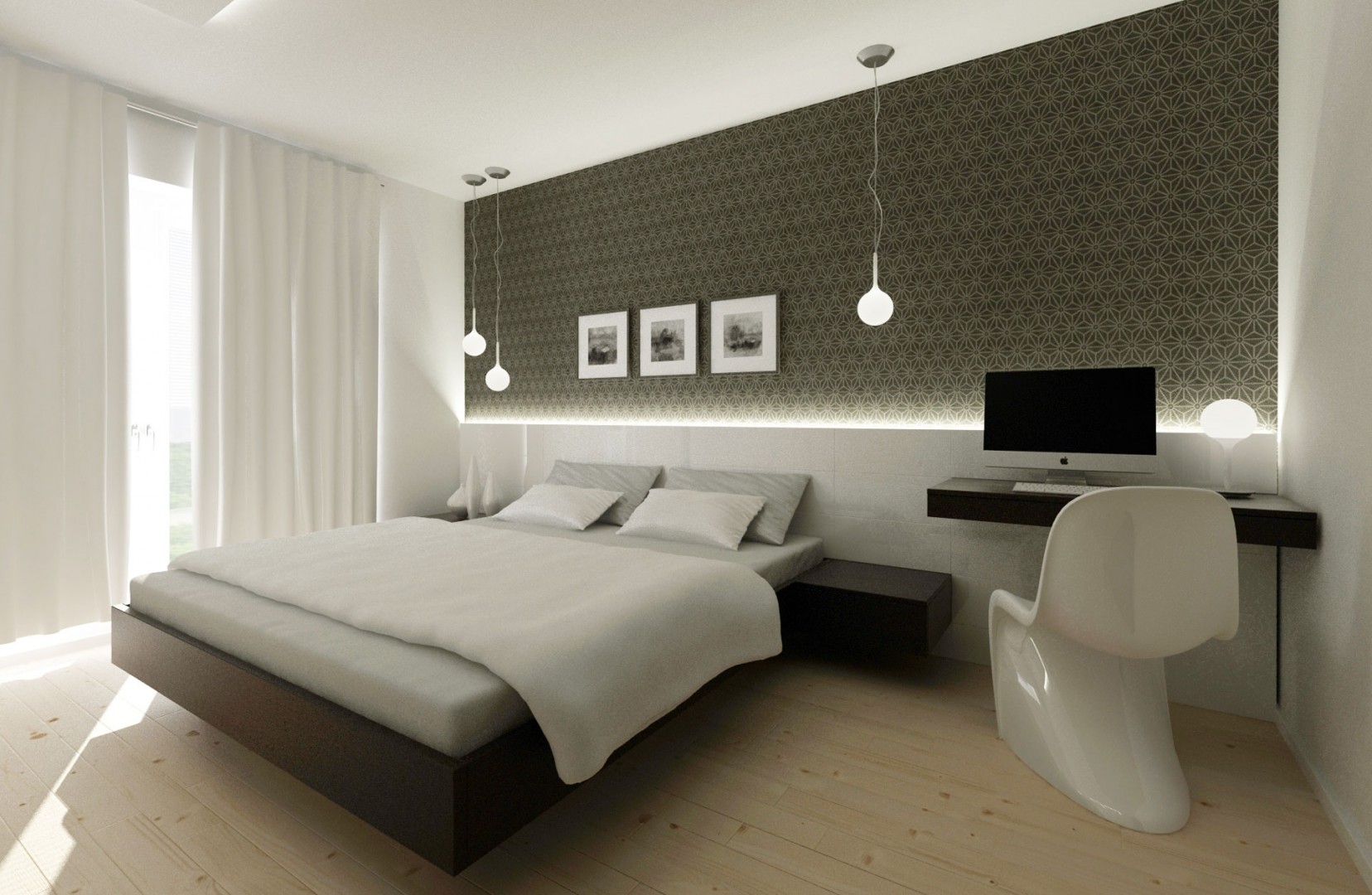 návrh interiéru bytu - spálňa